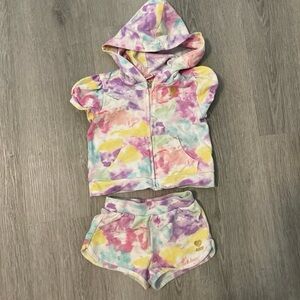 Juicy Couture Girls Shorts & Hoodie Set Sz 3T